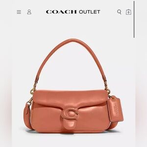 Pillow Tabby Shoulder Bag 26 in Coral/Brass